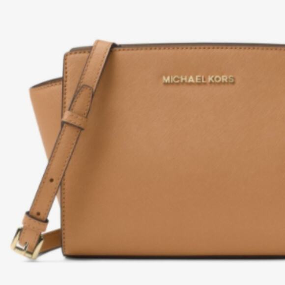 Michael Kors Selma Bag Medium Saddle Tan Brown - Picture 2 of 7